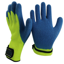 NMSAFETY 7 jauge doublure acrylique enduit enduit latex anti-dérapant lourds gants de travail de sécurité d&#39;hiver